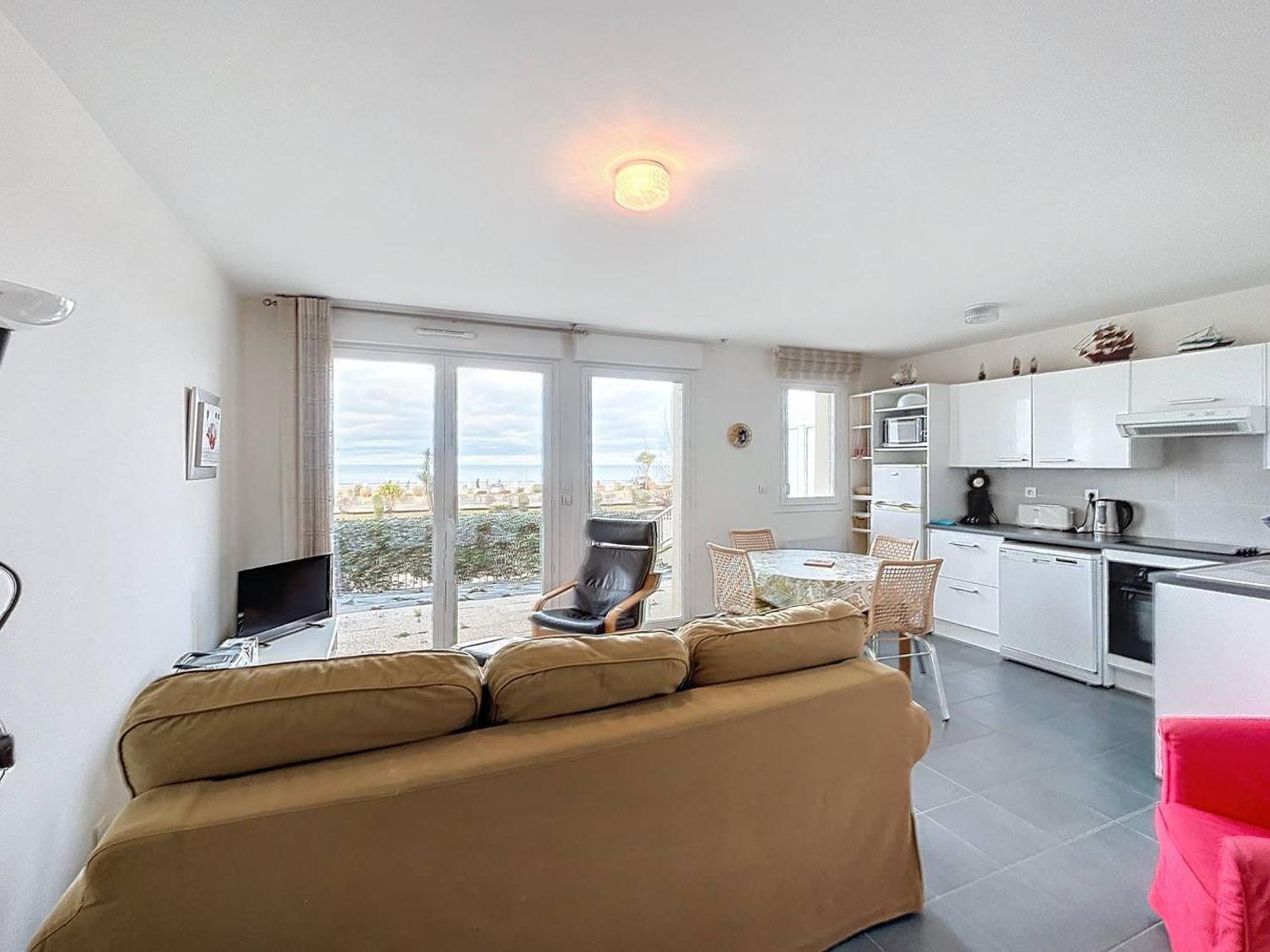 Appartement Rez-De-Jardin, Front De Mer, 4 Pers, Calme, Wifi Gratuit - Fr-1-465-46 메르빌프랑세빌플라쥐 외부 사진